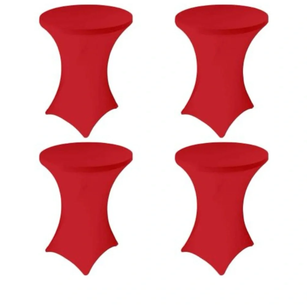 Red Cocktail Table Covers - Set of 4